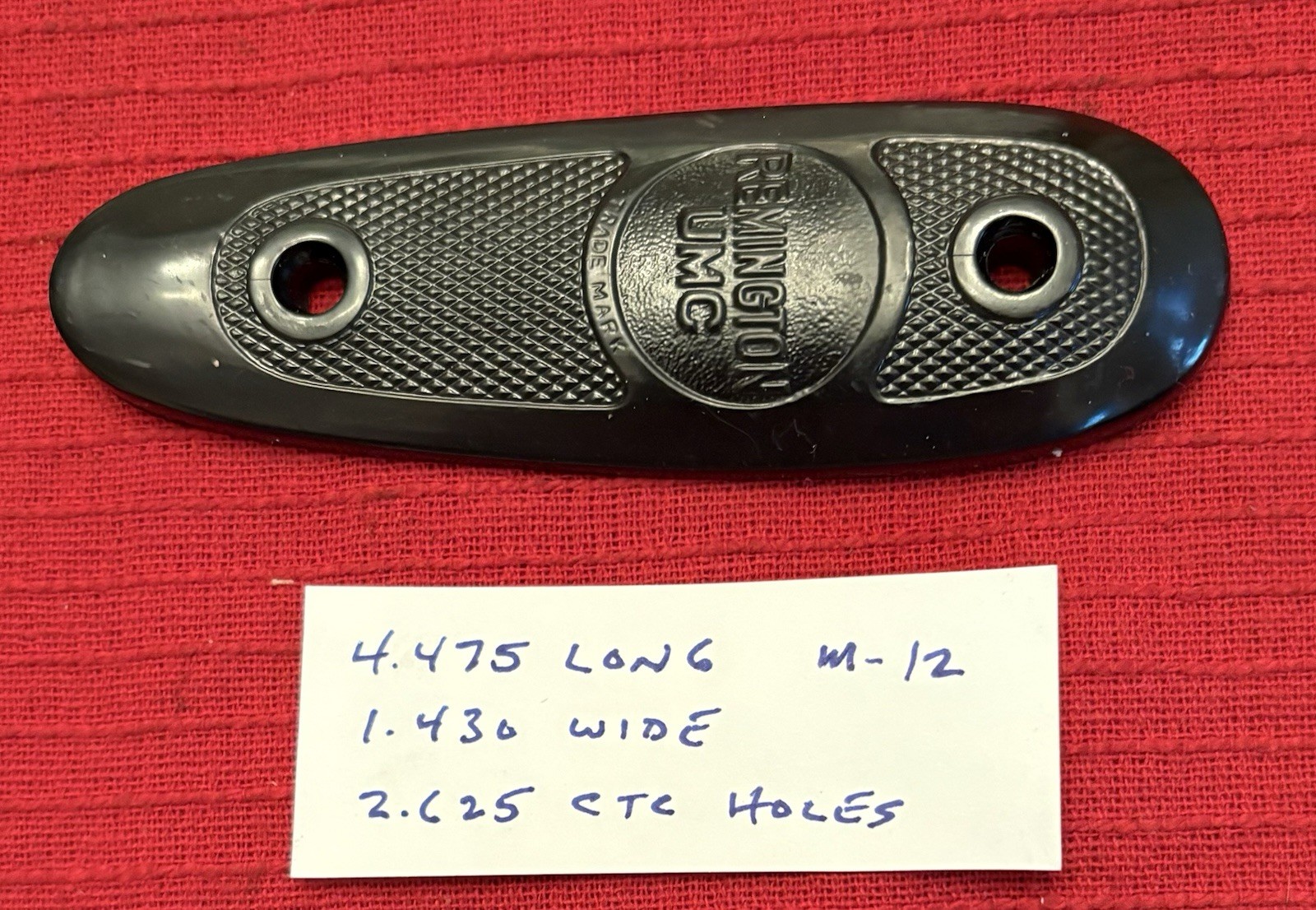 Remington UMC Model 12 and 141 .22 Caliber Logo Butt Plate - New