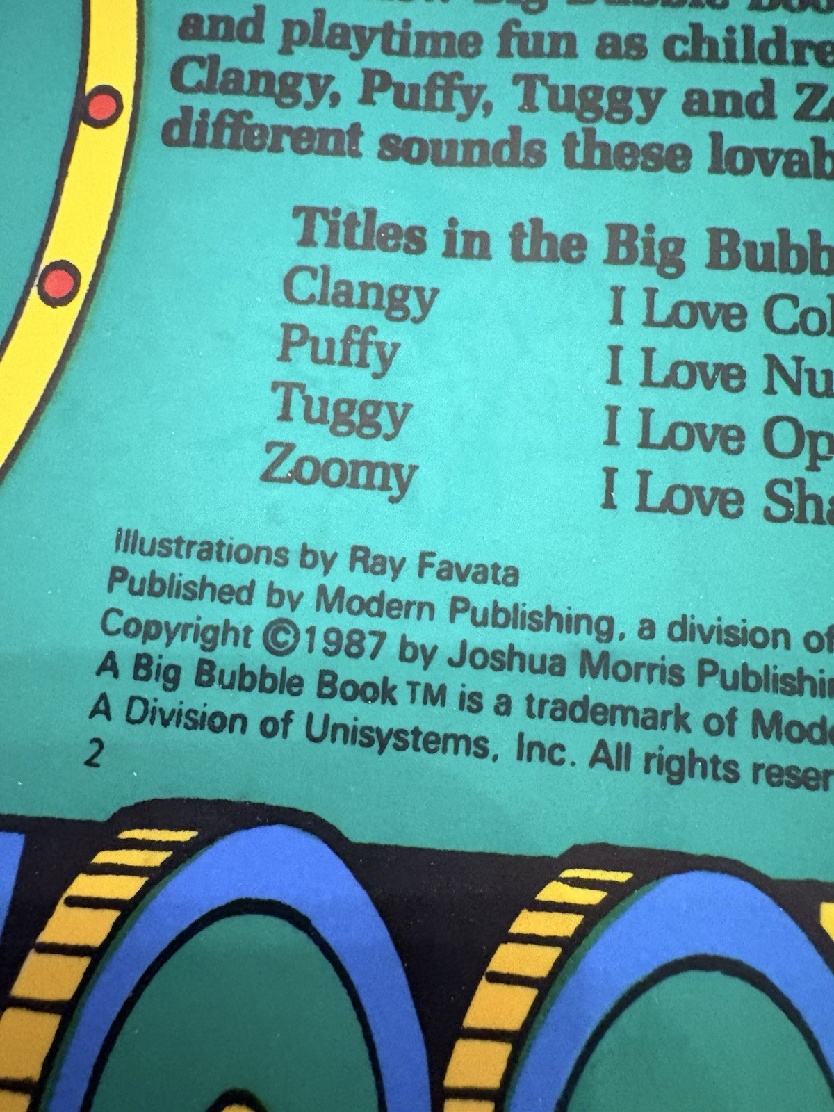 PUFFY Vintage Book About Trains 1987 Joshua Morris Publishing bubble book