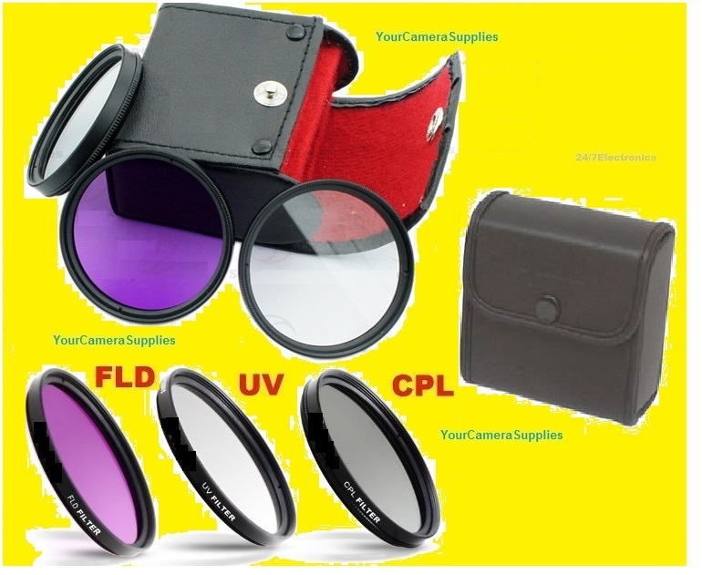 46mm 3pc FILTER KIT Circular Polarizing,Daylight Fluorescent, Ultra-violet light