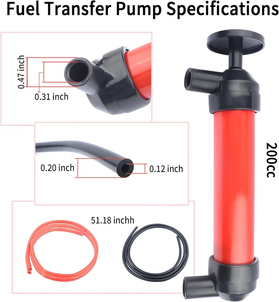 Multi-Functional 3-in-1 Siphon Pump Kit for Efficient Refueling Tasks