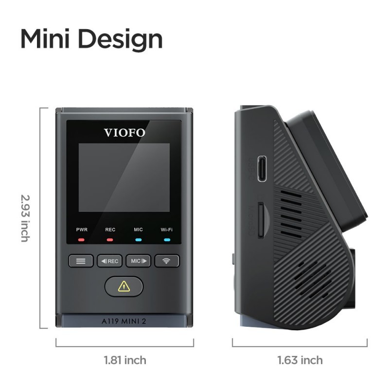 VIOFO A119 Mini 2, 2K Quad HD+ Car Dash Cam
