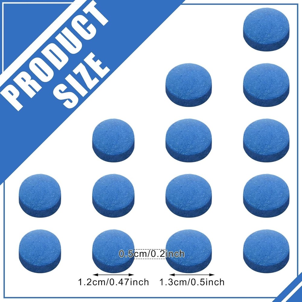 20 Pcs Billiard Pool Cue Tips Replacement Kit Pool Stick Tips with Storage Bo...