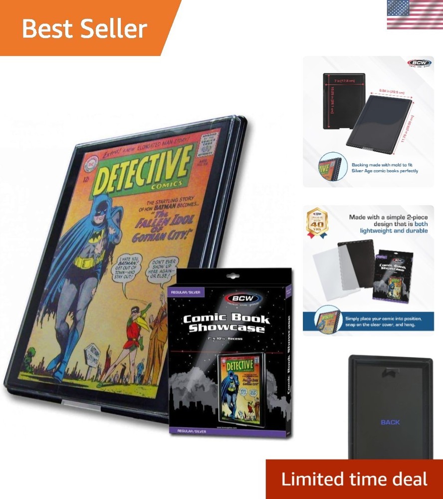 Modern 1 Pack Comic Book Frame - Rectangular Wall Mount Display for Collectors