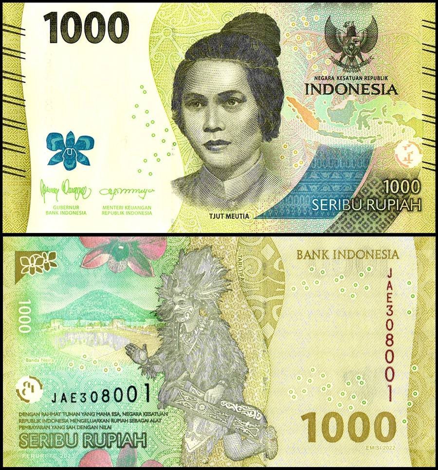 Indonesia 1000 Rupiah, 2023, P-162a.2, UNC
