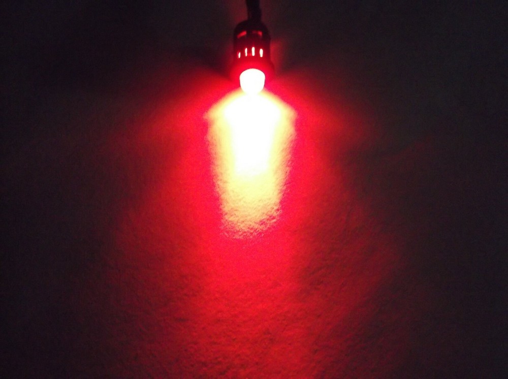 Super Bright BBT 12 volt DC Red LED 3/8" Snap-In Indicator Light