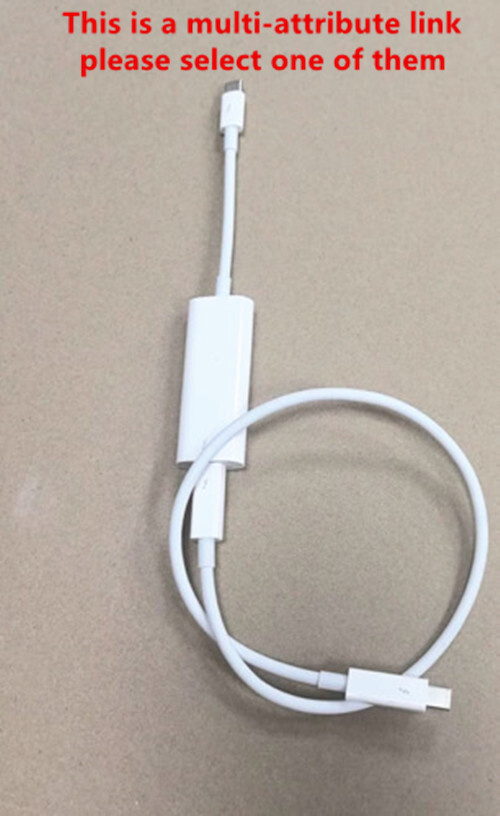 For Apple Thunderbolt2 Cable 0.5M+Thunderbolt 3 to Thunderbolt 2 Adapter White