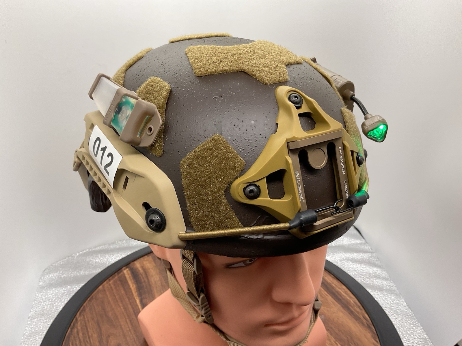 Military Ballistic Helmet 3A Customized, Rebuilt, Size Large/Med.American