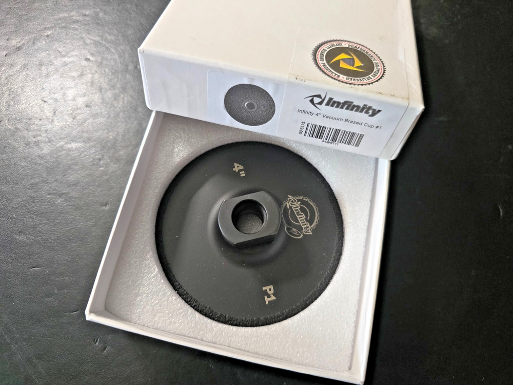INFINITY 4" vacuum diamond brazed cup wheel #1
