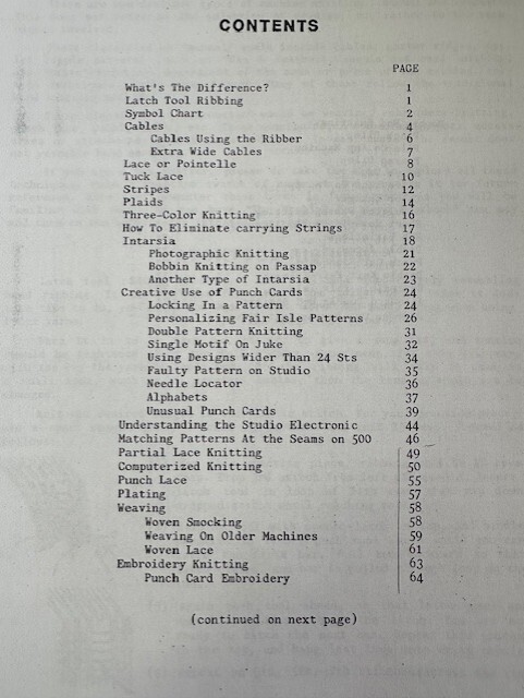 Techniques for Knitting Machines Part 1 - 76 pages