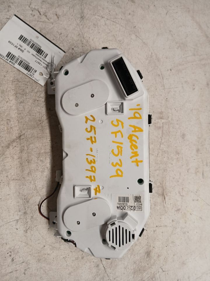 ASCENT 2019 Speedometer 207010