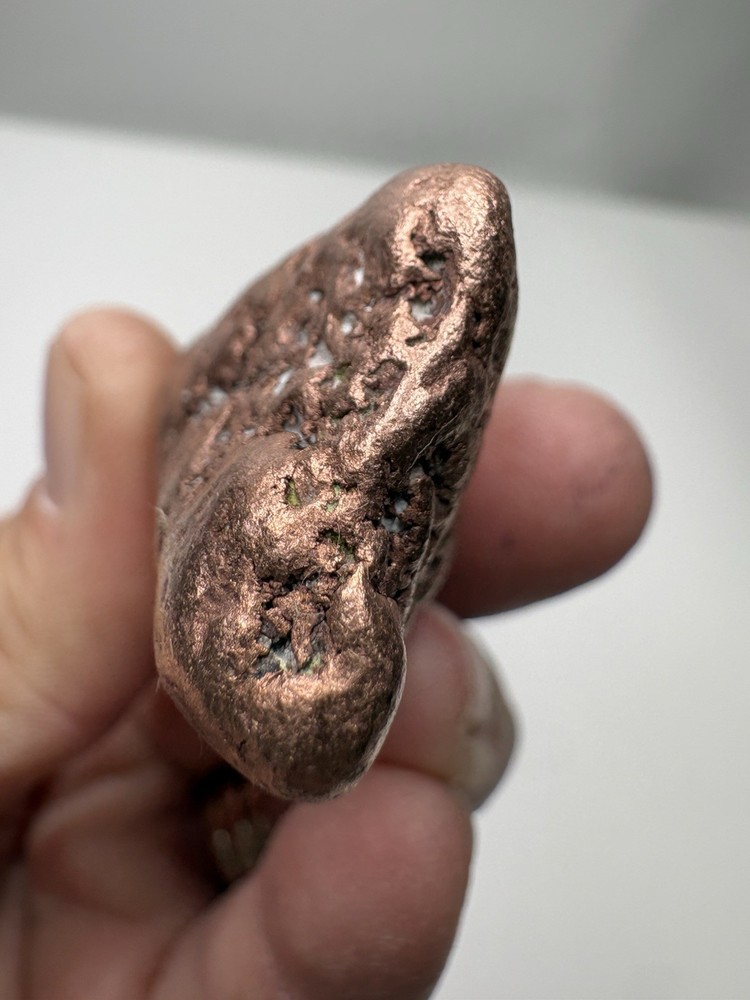 Pure Native Michigan Solid Copper Nugget Specimen Keweenaw Peninsula Mineral