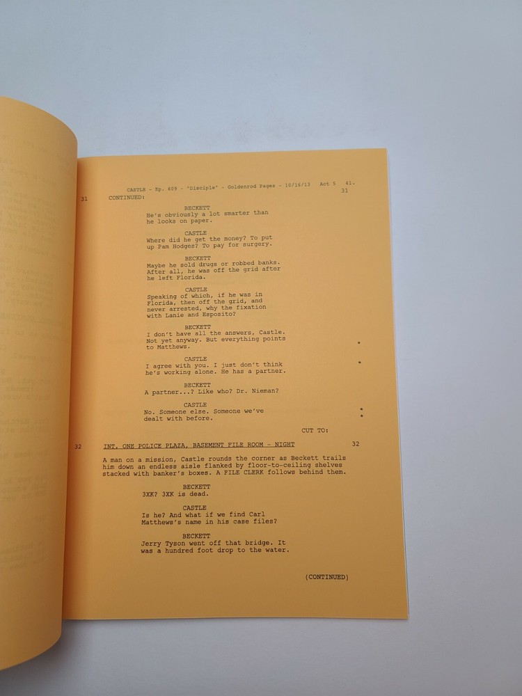 CASTLE / David Amann TV Script, Annie Wersching & William Mapother "Disciple"