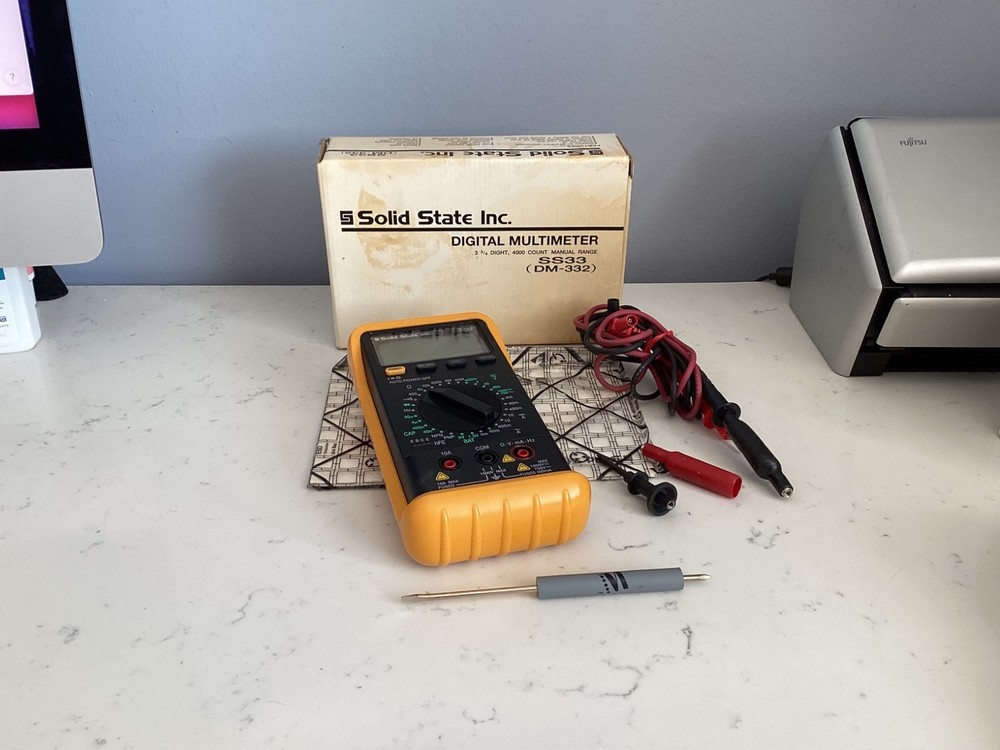 ORIGINAL BOX AUTHENTIC SOLID STATE INC. DIGITAL MULTIMETER SS33 (DM-332) NO RES