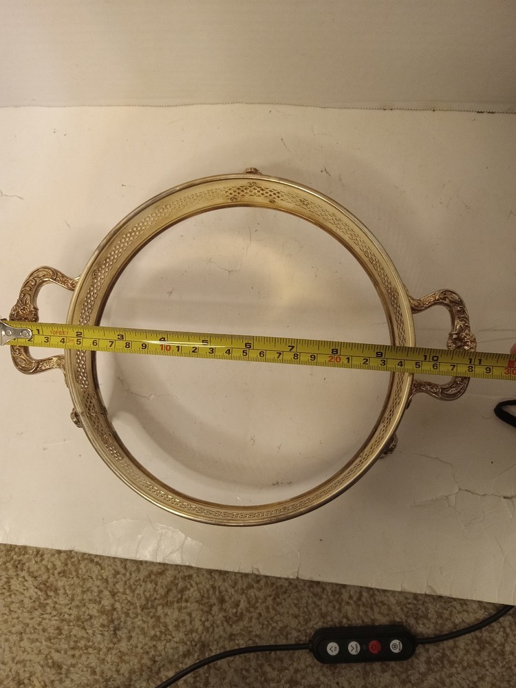 Round Silverplated Casserole Holder Base 8" Inner Ring