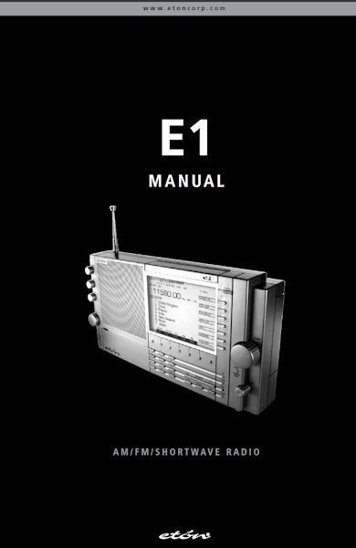 GRUNDIG ETON E1 INSTRUCTION MANUAL