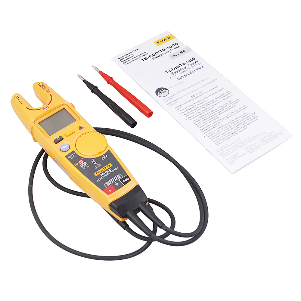 Fluke T6-1000 Clamp meter Electrical Tester FieldSense Technology&carry case