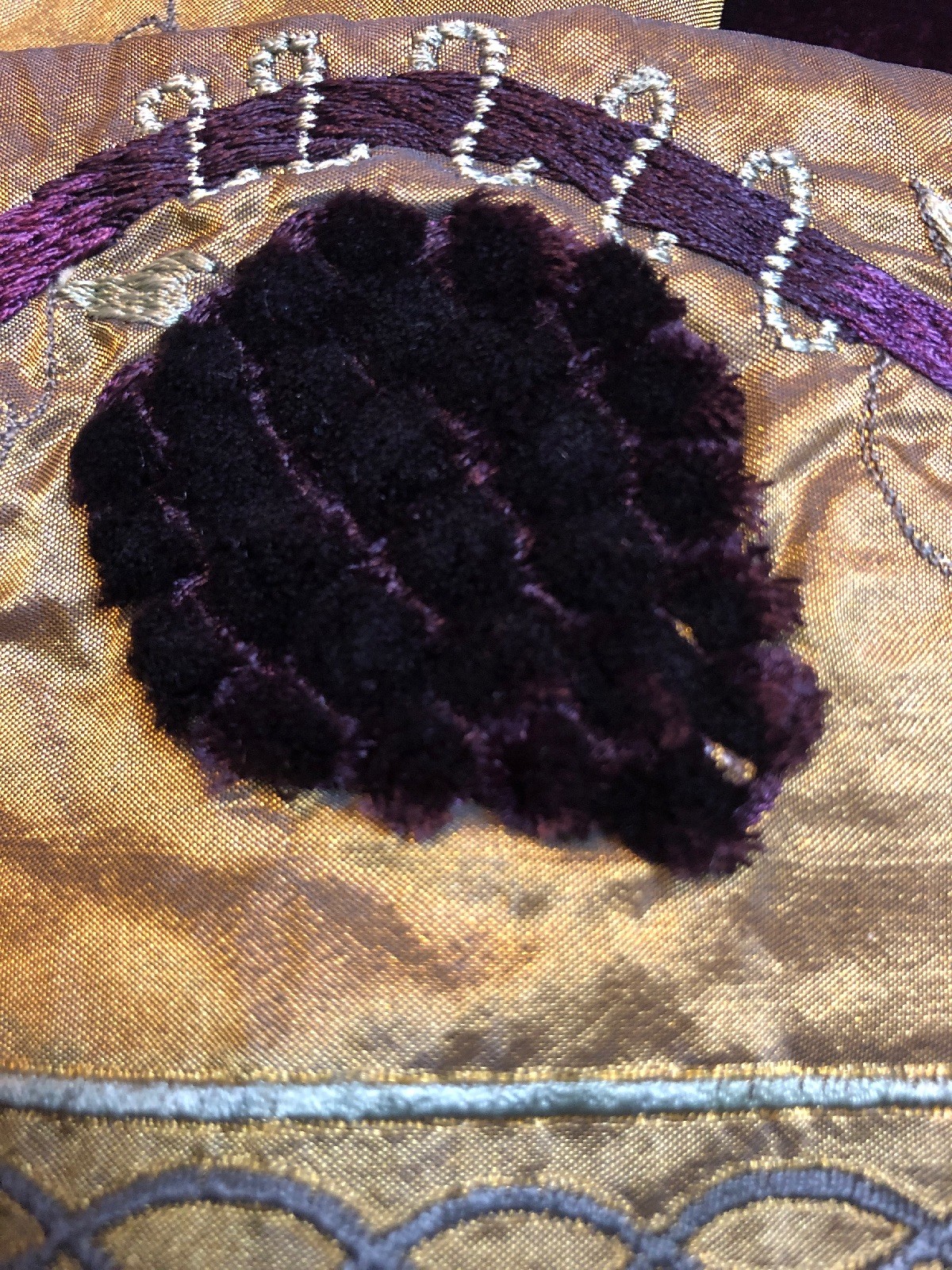 2 Christmas Stockings Wine Lover Wine Velvet Olive Green W Grapes Cannon Falls