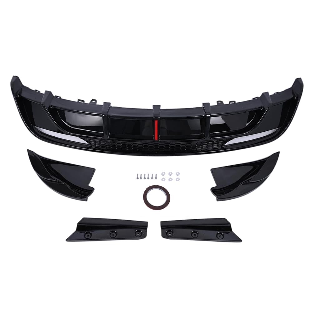 Rear Bumper Diffuser Kit for Model 3 2024-2025 Gloss Black with Light