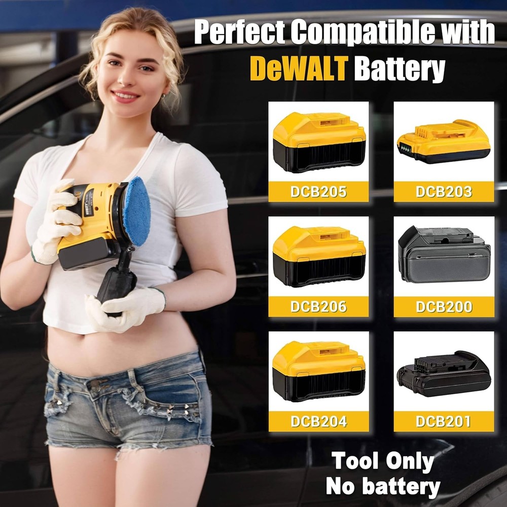 Random Orbital Sander for DEWALT 20V Battery, 5-Inch Variable Speed Orbital Hand