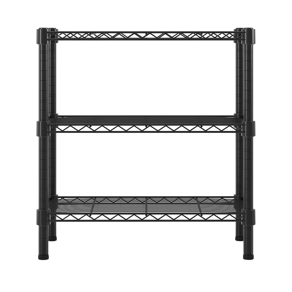 3-Layer Plastic Coated Iron Shelf 350*600*850 Black