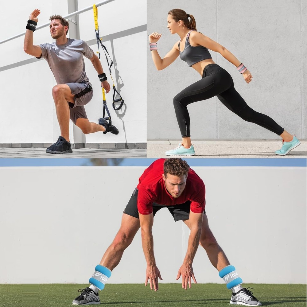 Adjustable Ankle Weights (6 LBS per Pair) for Effective Strength Training