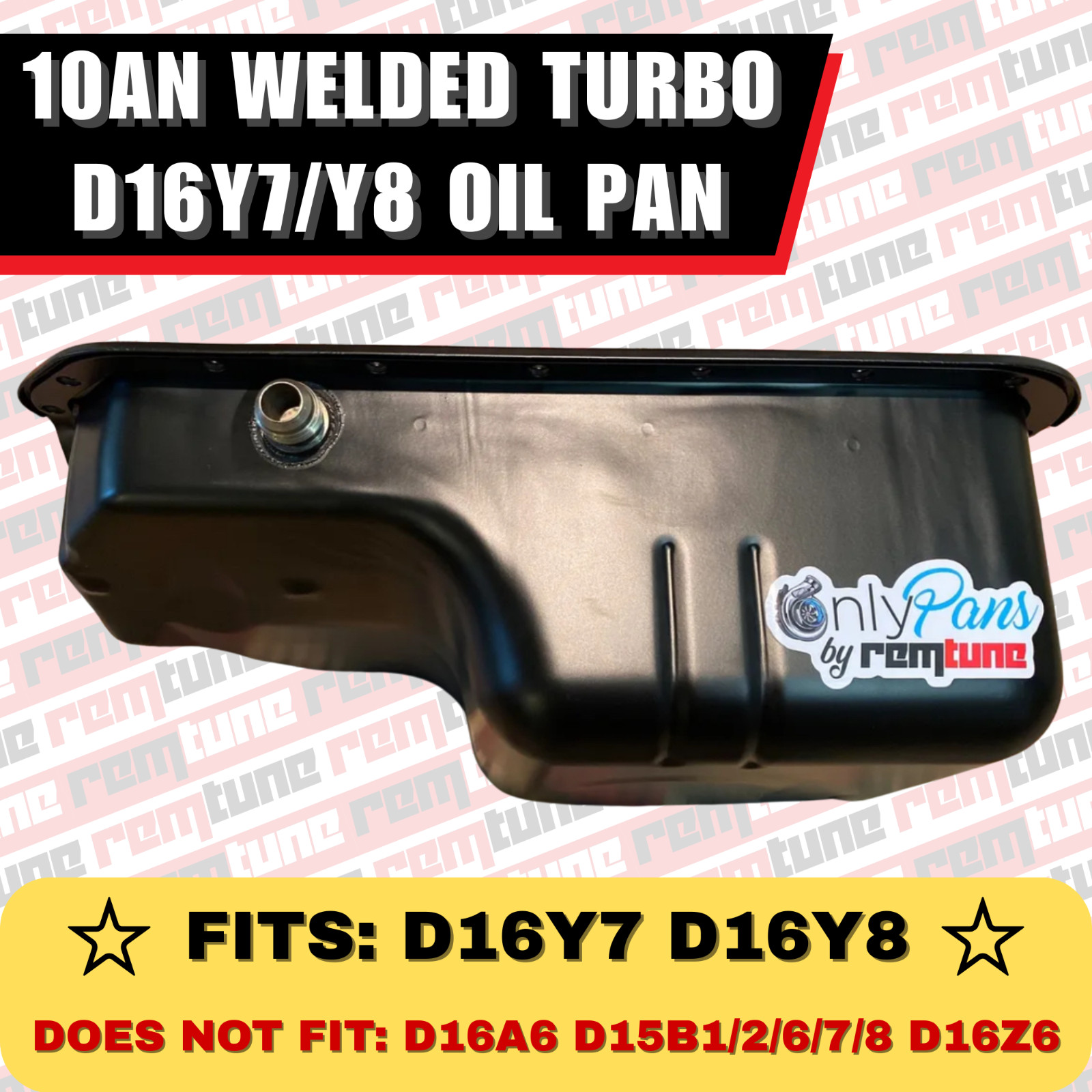 D Series D15/D16 Y7 Y8 VTEC Tapped Oil Pan Turbo 10AN Fitting TIG Welded