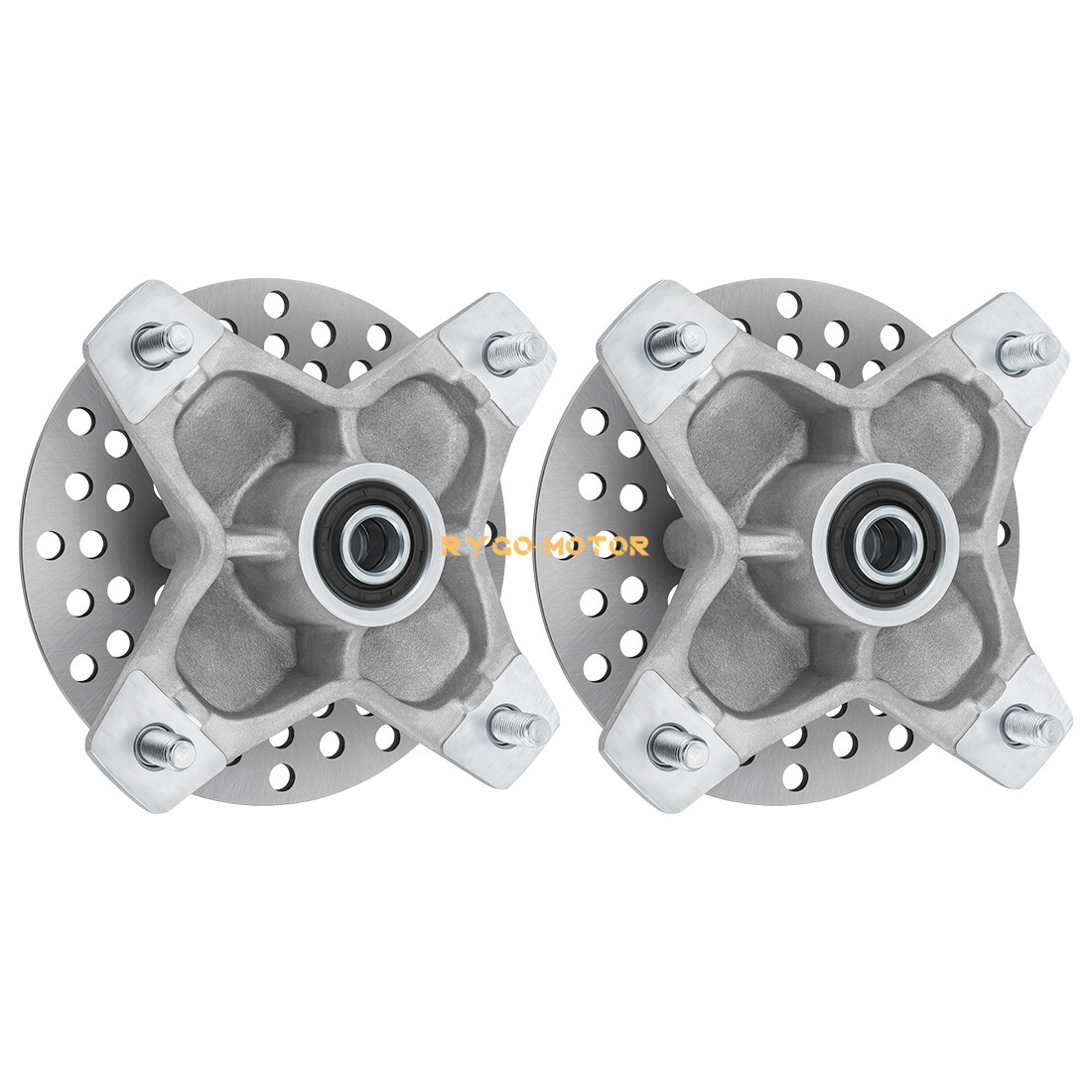 2 Front Wheel Hub & Rotor Kit For Yamaha Raptor 660R 700 700R YFM660R YFM700/R