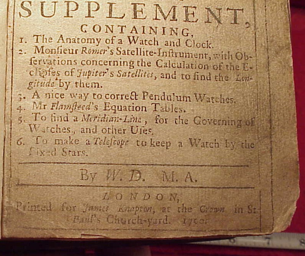 2nd EDITION REBOUND 1700 ORIGINAL THE ARTIFICIAL CLOCKMAKER WILLIAM DURHAM