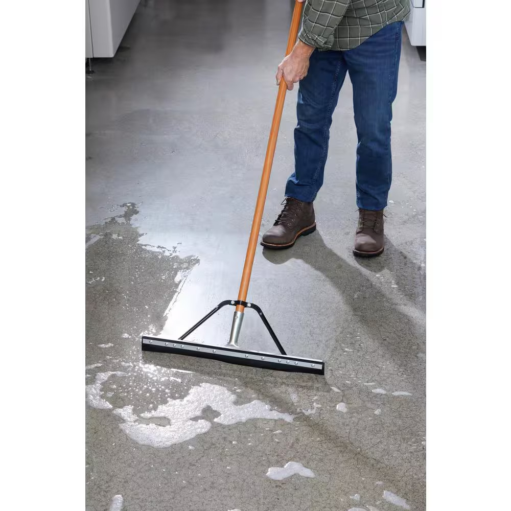 Professional 24 In. Floor Squeegee with Handle (2-Pack)