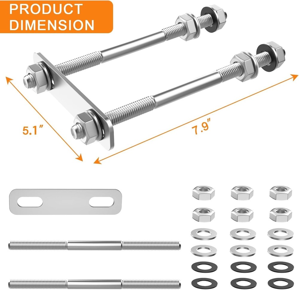 Durable Spare Tire Mount with Complete Hardware - 120LBS Weight Capacity