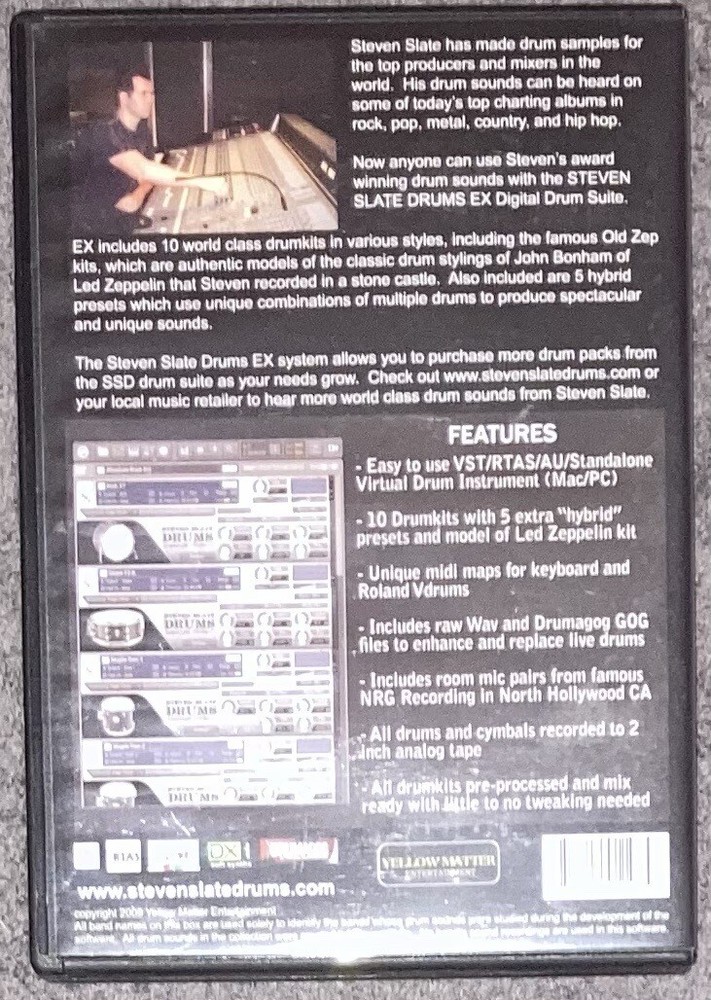 Steven Slate Drums EX Let There Be Drums DVD-Rom MAC/PC Software