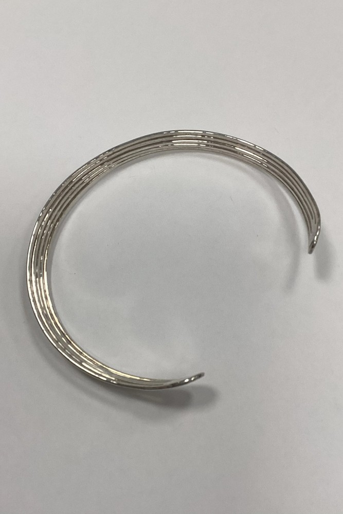 Modern Open Neck Ring in Silver