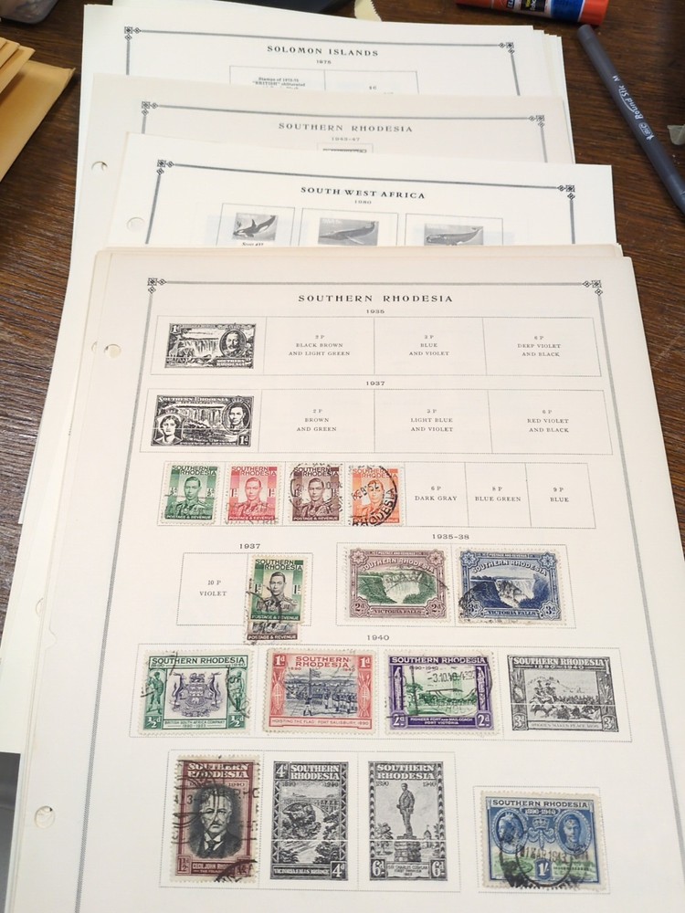 APC Z6424 Scott International Pages S Africa, S Rhodesia, Solomon Is