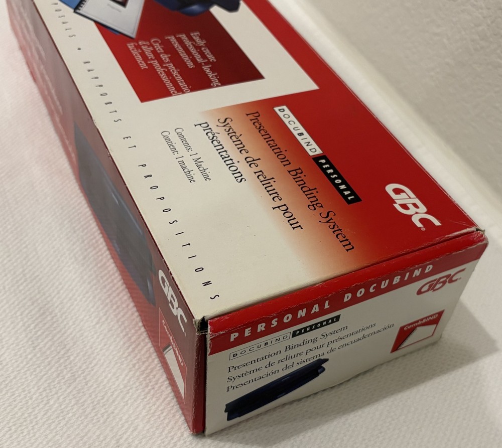 GBC - Docubind Personal Presentation Binding System w/Original Box & Packaging