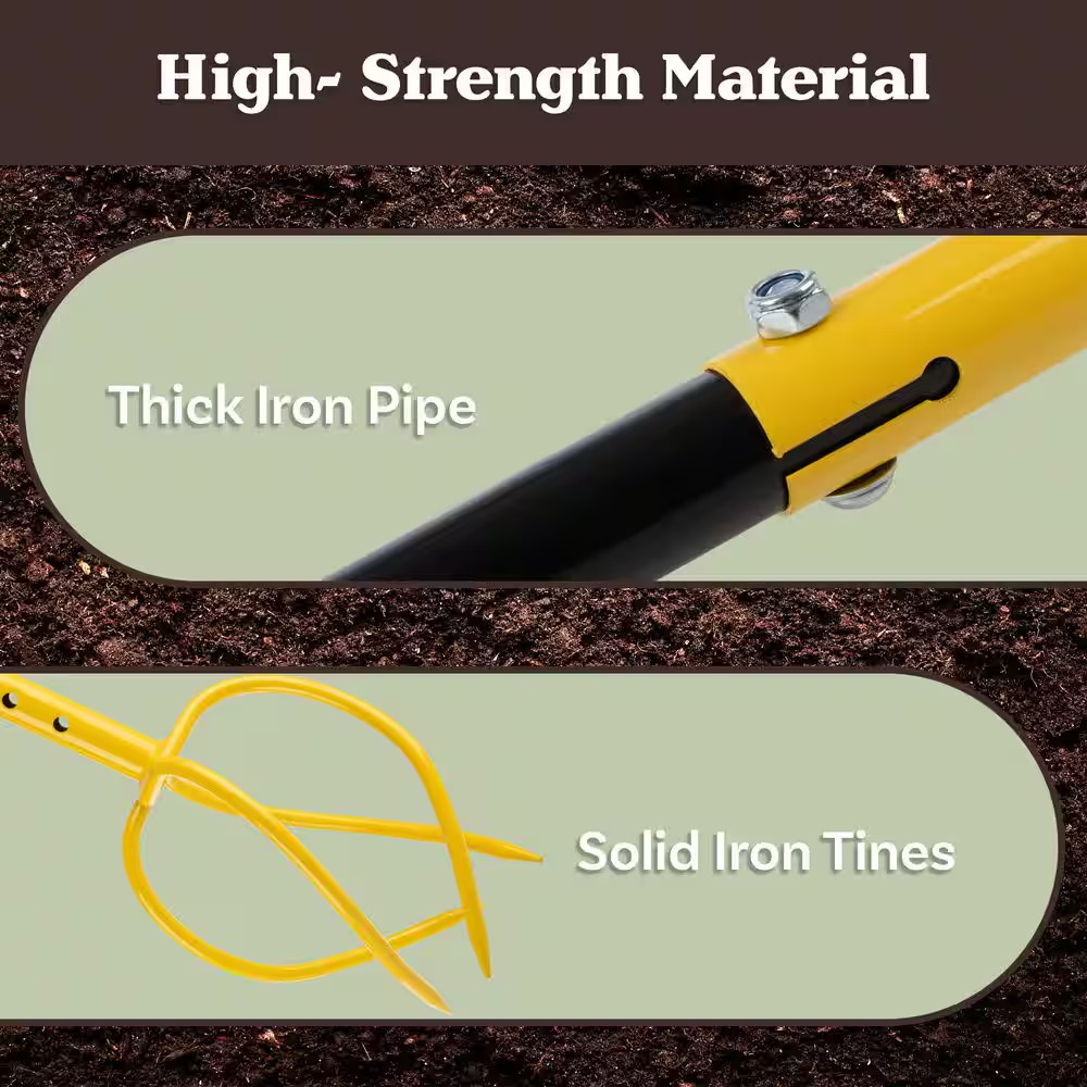 Adjustable Height Manual Hand Tiller