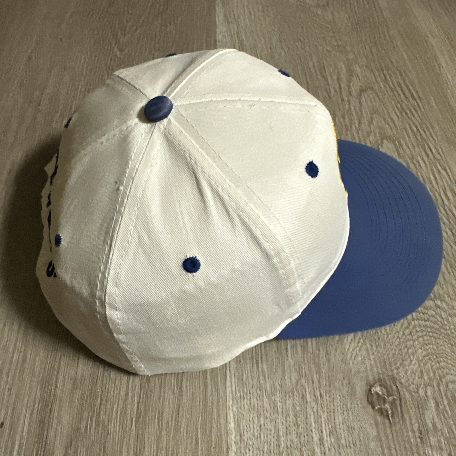 Vintage 90s Milwaukee Brewers Two Tone Logo Blockhead Drew Pearson Snapback Hat