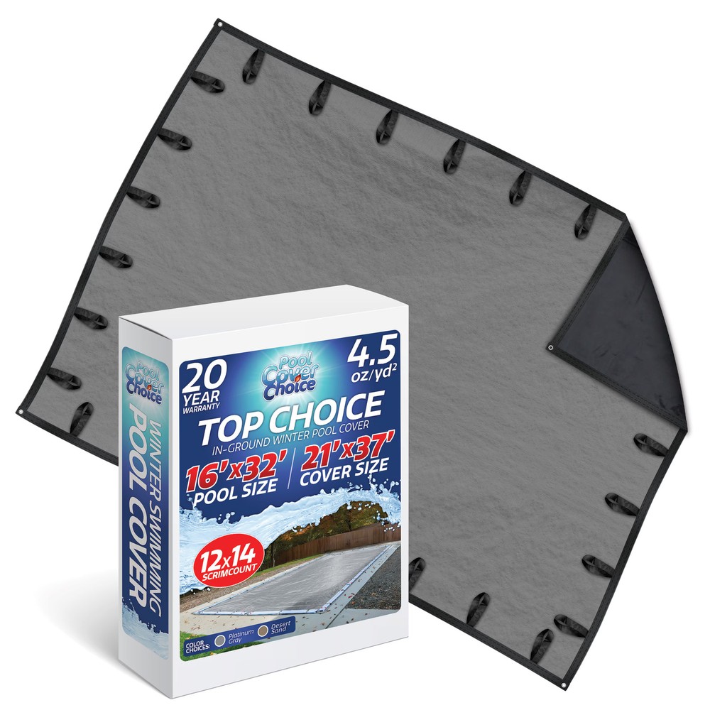 PoolCoverChoice Winter Swimming Pool Cover for 16 ft x 32 ft Rectangular Pool