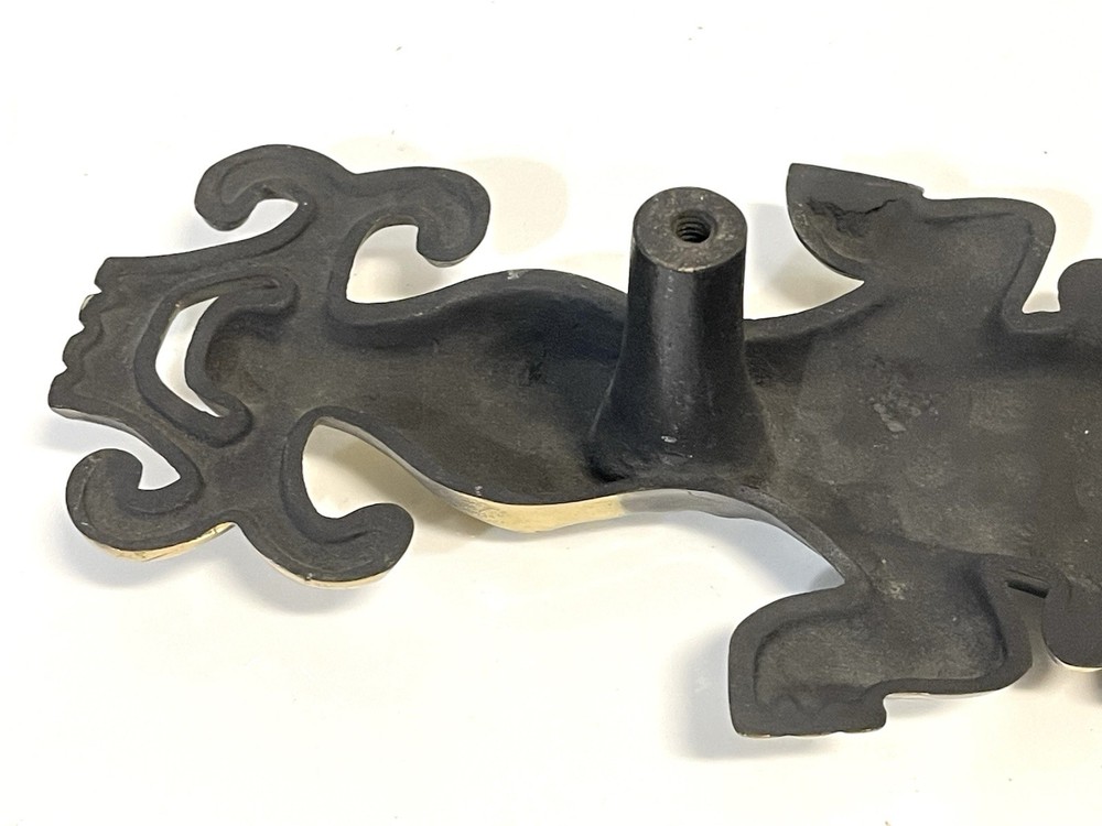 Vintage Brass And Metal Crocodile Door Pull Handle