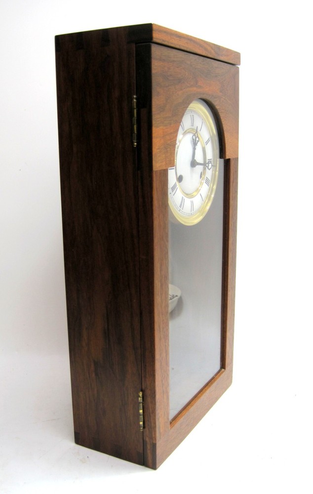 Beautiful Hand Made Solid Walnut Wall Clock Hermle German Movement