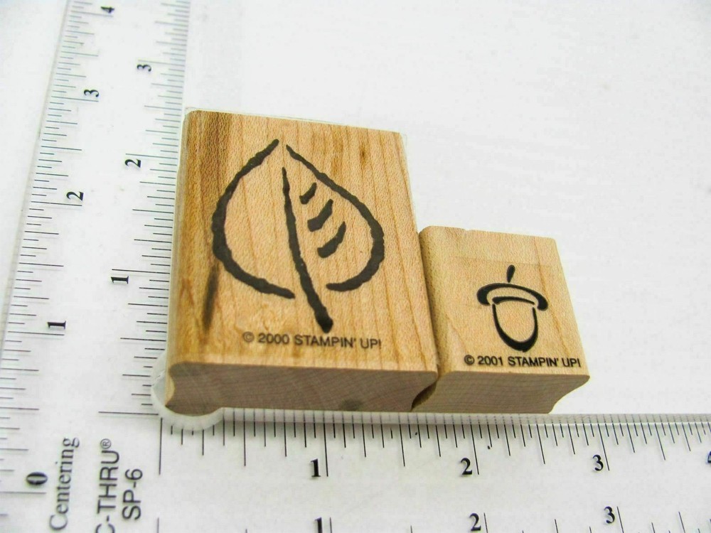Acorn Leaf Rubber Stamp - Stamp Set A584