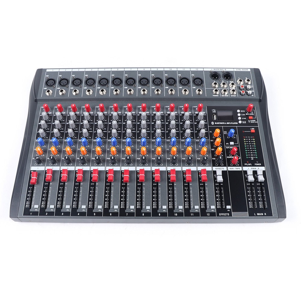 8/12/16 Channel USB Bluetooth Live Studio Audio Mixer Mixing Console Sound Pro