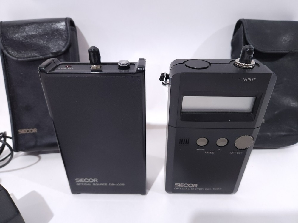 Siecor Optical Meter OM-100F And Optical Source OS-100 with Soft Cases