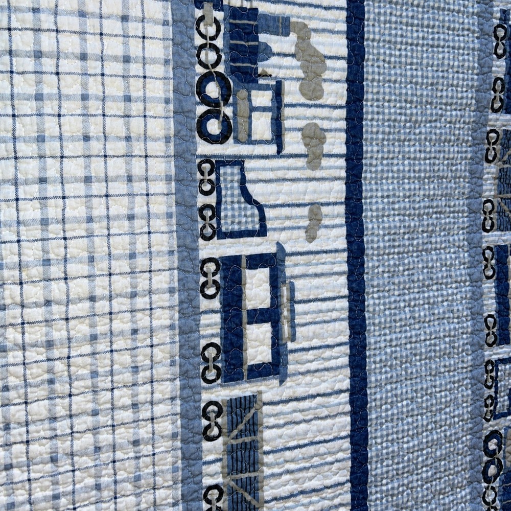 Quilt Blue And White 85 X 88”
