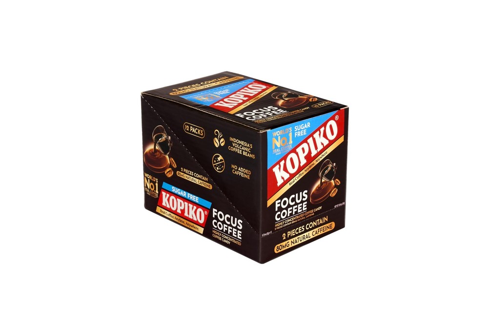 Coffee Candy - Highly Concentrated Coffee Candy, 12 pack box with 4 Focus can...
