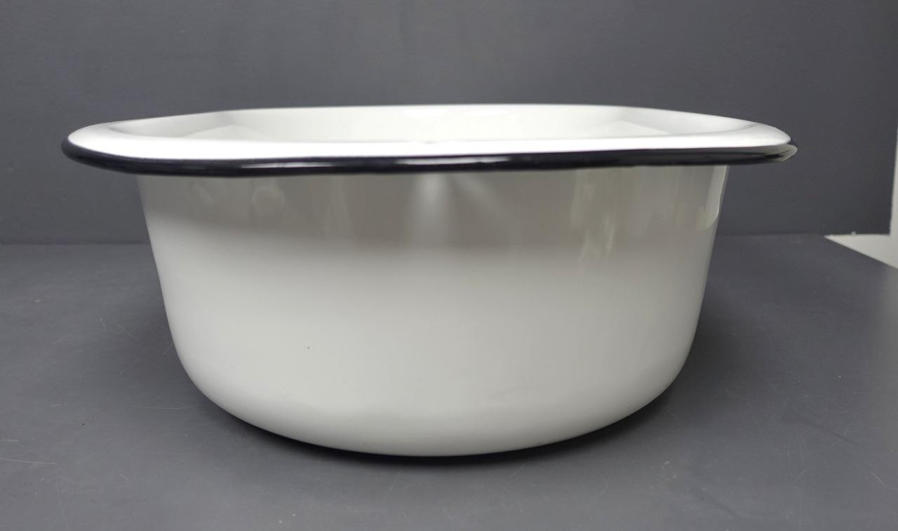 Lisk Flintstone Vintage Large Porcelain Enamel Oval Basin Baby Bath Wash Tub USA