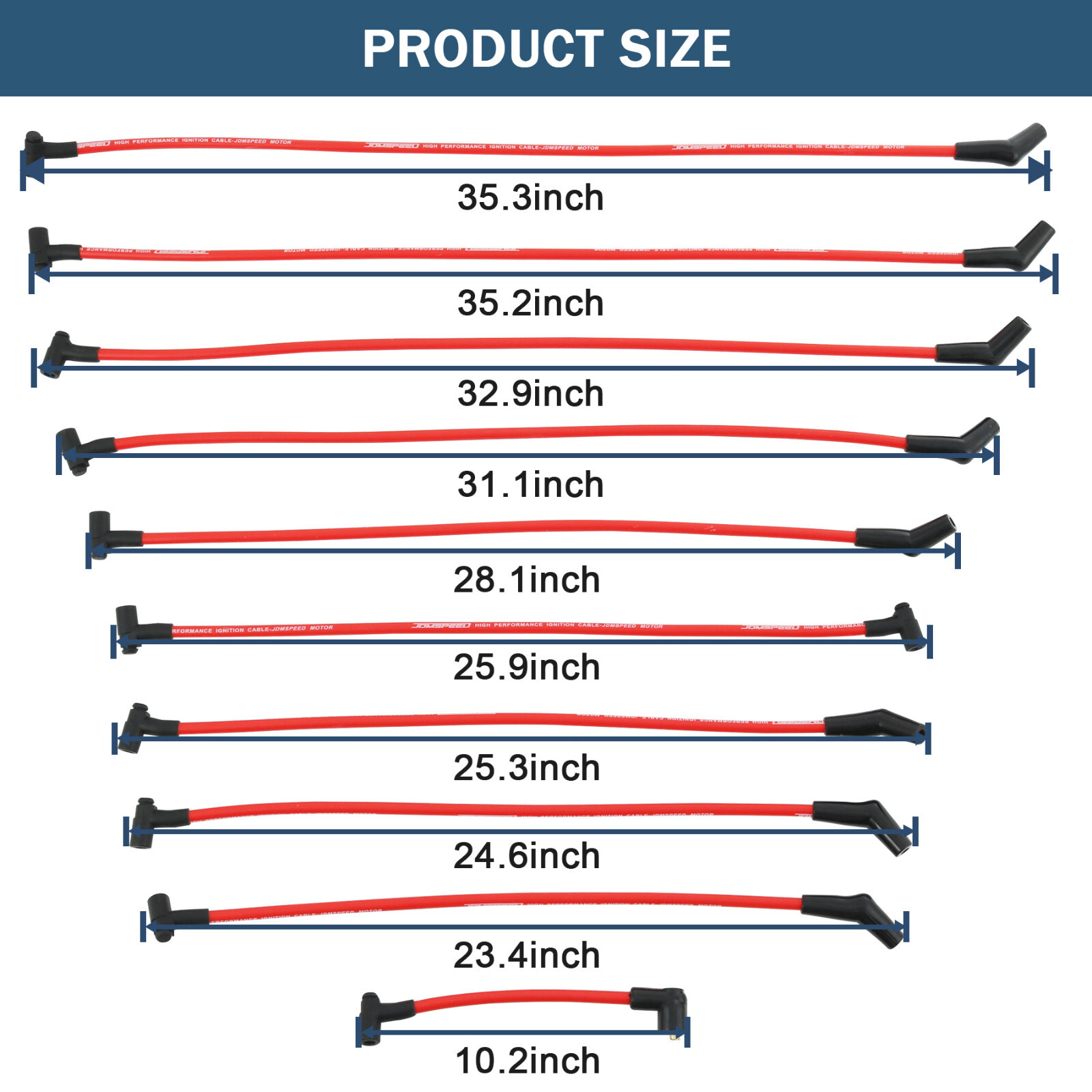 FOR SMALL BLOCK FORD 289-302 Small HEI Distributor + 45K Coil +SPARK PLUG WIRES