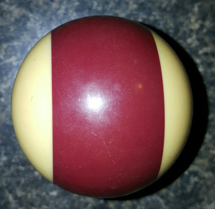 Replacement Regulation Pool Ball 15 Ball Striped Maroon Ball