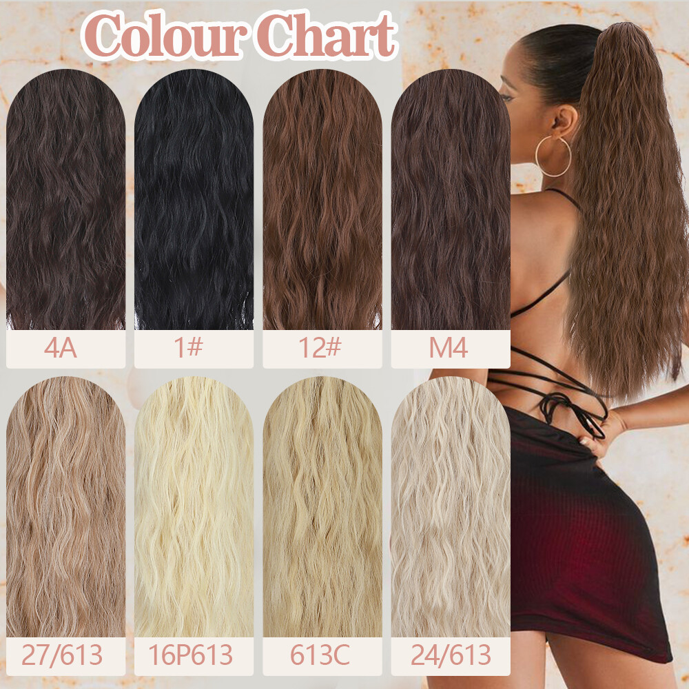 Claw Clip Wavy Ponytail Extensions As Human Pony Tail Long Hair Hairpiece Real