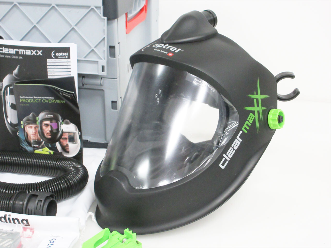 OPTREL CLEARMAXX HELMET & PAPR E3000X SYSTEM UP TO 18 HOUR BATTERY 4900.251 CASE