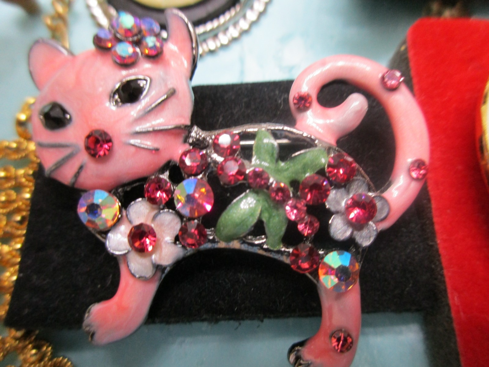 Vtg to Now Lot JEWELRY WEISS C.TRIFARI,925 Swiss Piano+Cameo Locket brooch,ring+